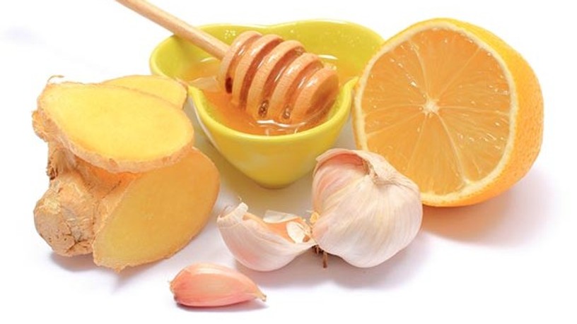 immunerősítő, antioxidáns, gyógynövény, immunvédő, antibakteriális, fokhagyma, gyömbér, méz