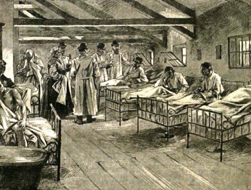 Markotányos utcai barakk kórház-Budapest.-Vasárnapi-Ujság-1892