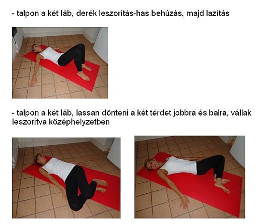 Gyógytorna derékfájás megszüntetésére