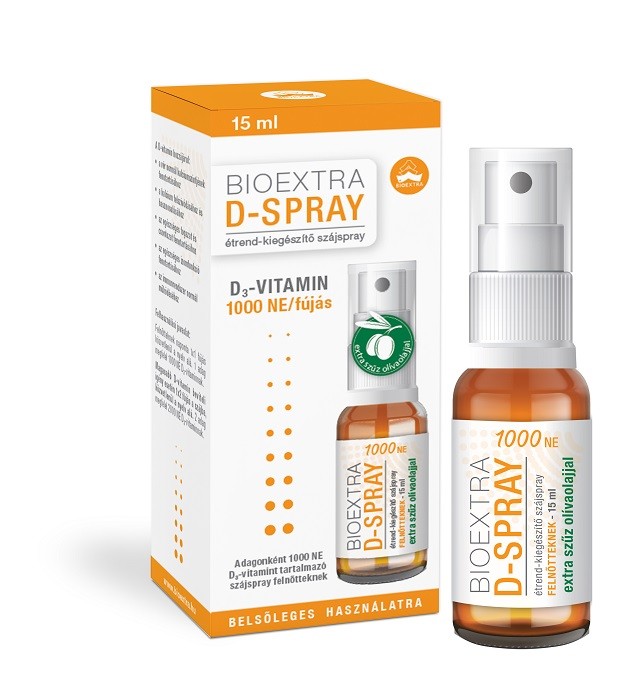 BIOEXTRA D-Spray 1000 NE D3-vitamint tartalmazó szájspray