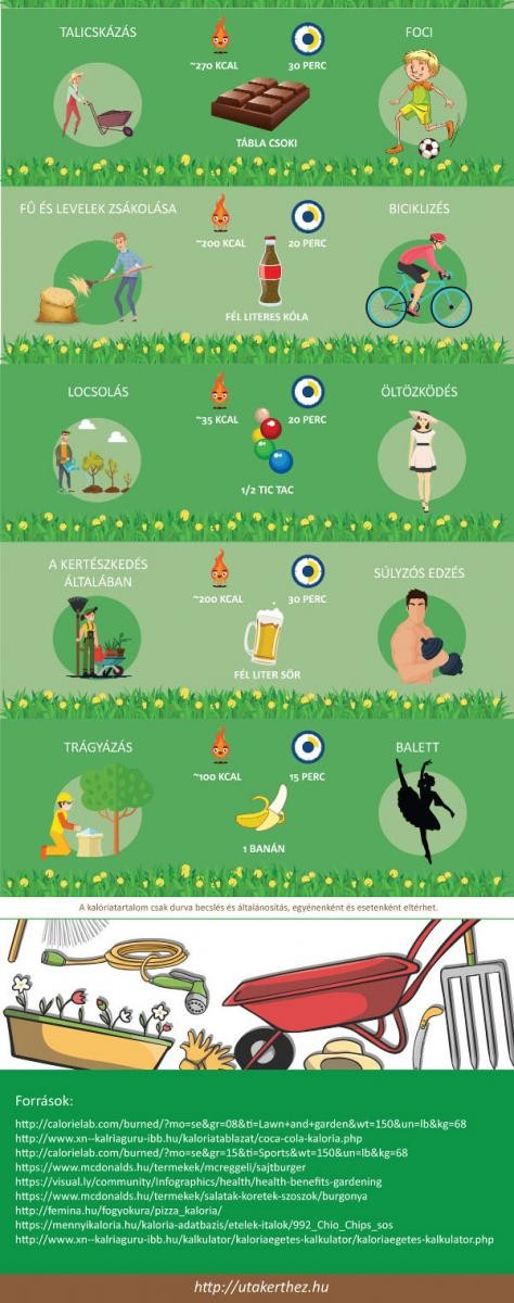 Ennyit fogyhat 1 óra kertészkedéssel - megéri gereblyét ragadni!