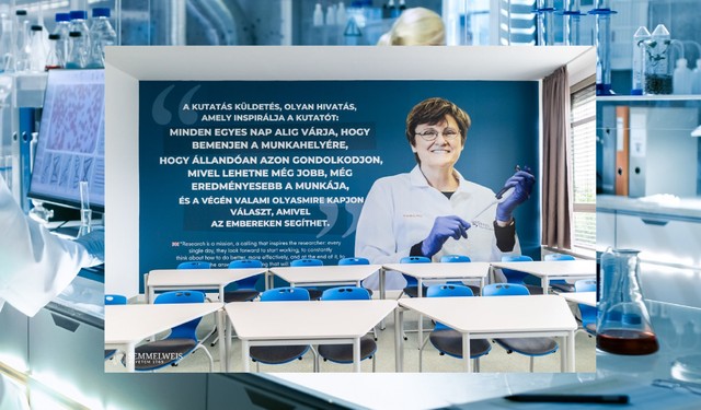 Tantermet nevezett el Karikó Katalinról a  Semmelweis - ez a gondolat olvasható a terem falán