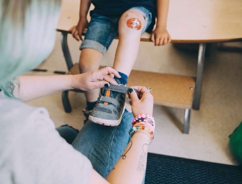 gyerek, dajka, tanulás, online