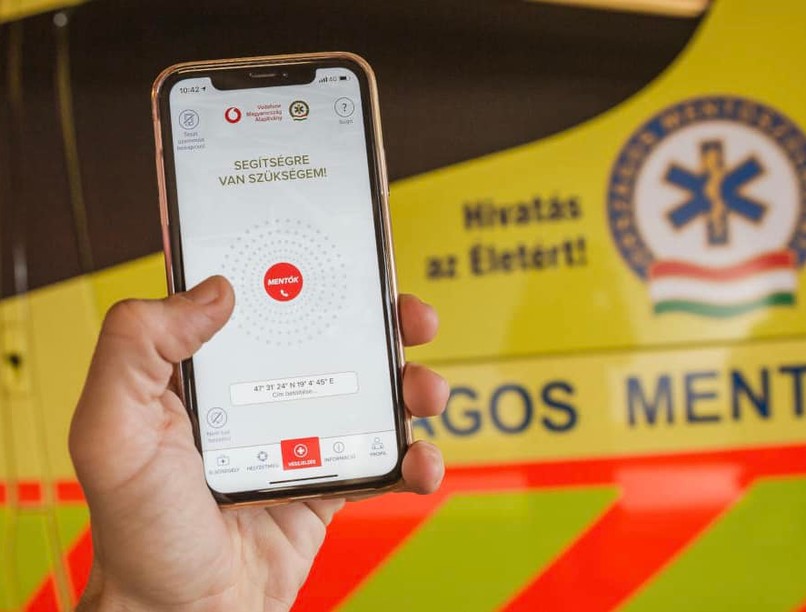 rosszul lett ÉletMentő alkalmazás vészjelző
