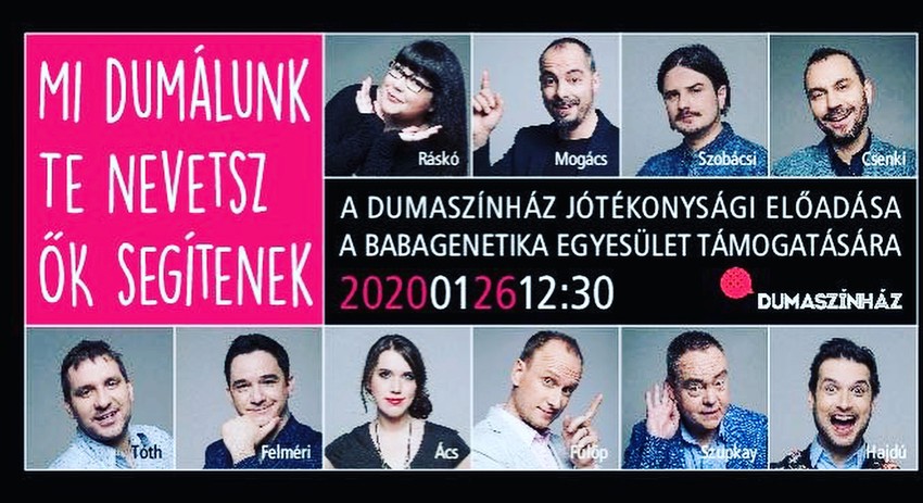 Ráskó Eszterhez még 9 dumaszínházas stand up előadó csatlakozott, hogy segítse a Babagenetikát. JEGYEKET ITT válthat!