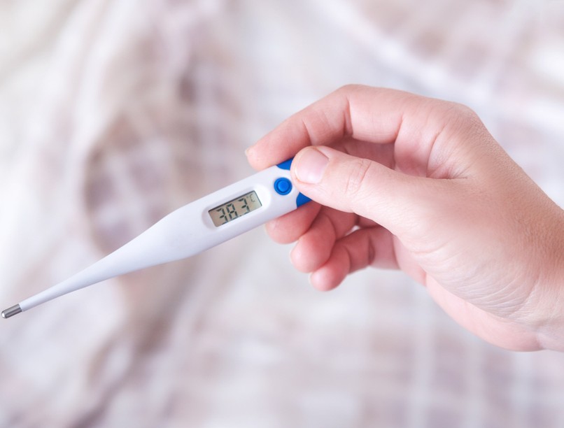 hőmérséklet, testhő, lát, vírus