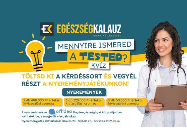 "Mennyire ismered a tested?" Indul a nyereményjáték – 400 000 Ft értékű fődíj várja!