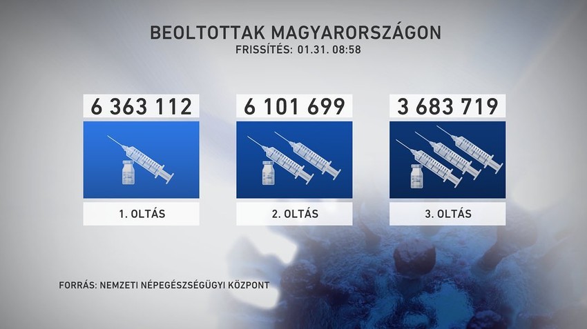 Beoltottak száma Magyarorszgágon