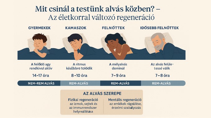 Mit csinál a testünk alvás közben? Így változik a szervezet önjavító képessége életkor szerint című cikk nyitóképe