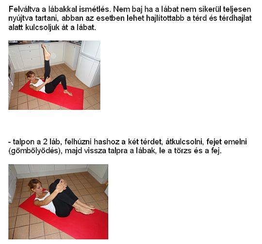 Gyógytorna derékfájás megszüntetésére