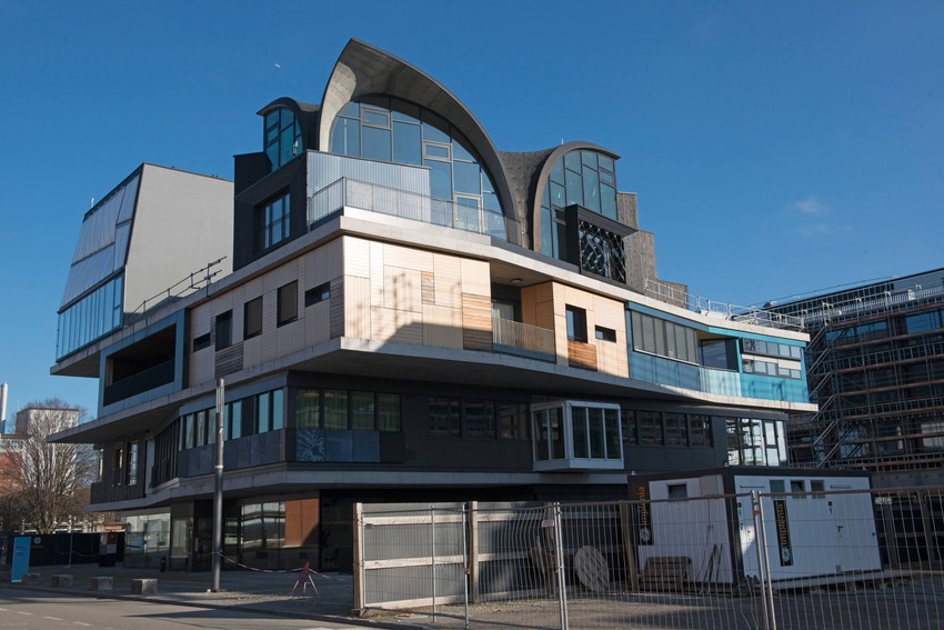 Egy futurisztikus épület: A dübendorfi Nestben sok kutatást végeznek újrafelhasználható anyagokkal, például kávézaccal.