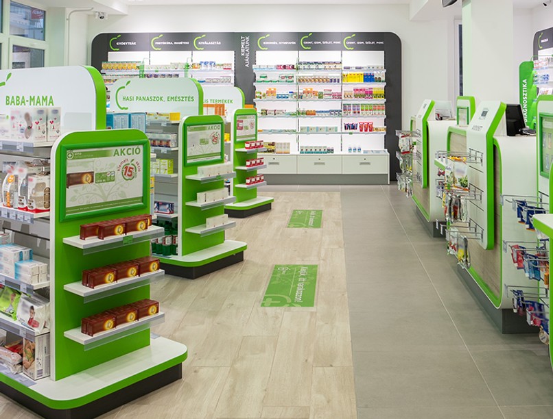Modern gyógyszertár a vásárlói igényekért