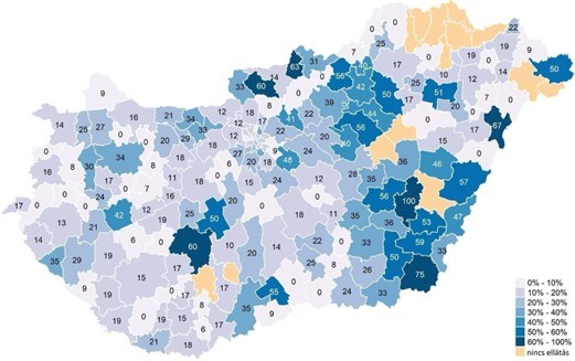 A hosszú ideig túlélők aránya a jelentett betegek között
