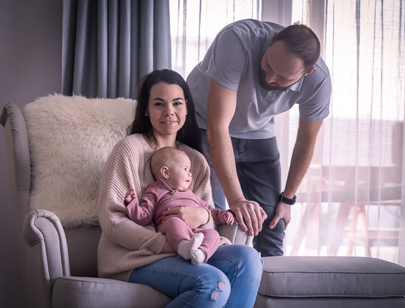 Mihálffy Gréta és szülei, felső légúti betegség, fulladás