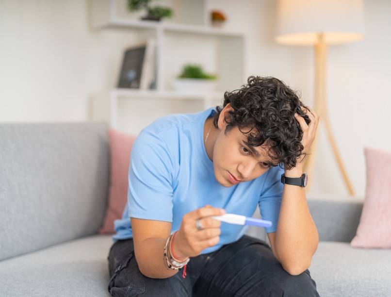 pozitív terhességi teszt fiúknál