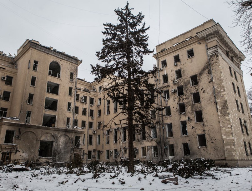 ukrajna, kórház, bombázás, háború