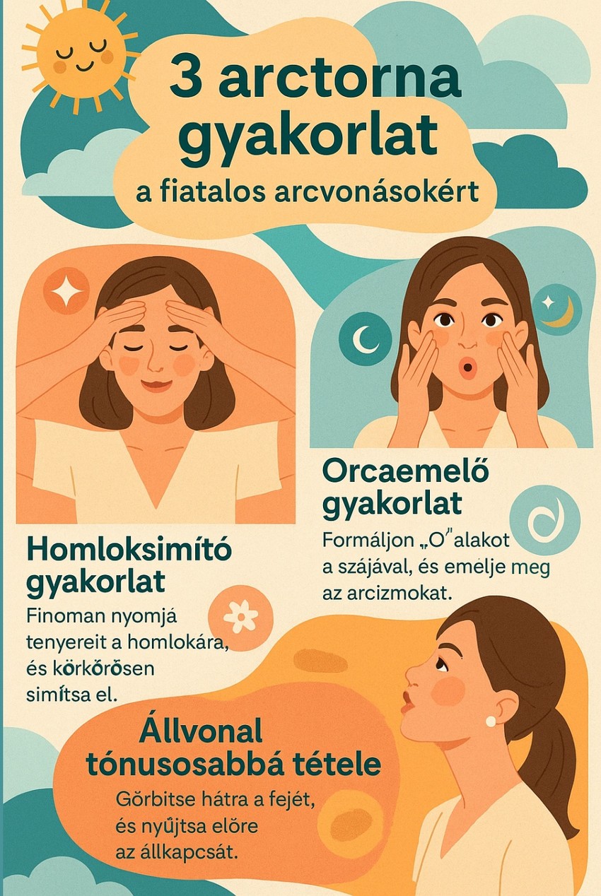 A rendszeres és helyesen végzett arctorna gyakorlatok hozzájárulhatnak az arc izmainak erősítéséhez, a bőr feszességének növeléséhez és a ráncok csökkentéséhez.