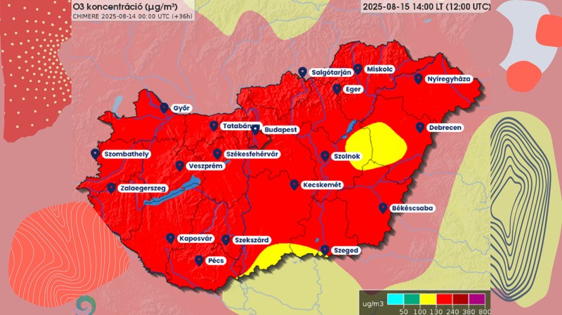 Ezekben a napokban már akkora a talajközeli ózonkoncentráció, ami az egészségre is veszélyes!