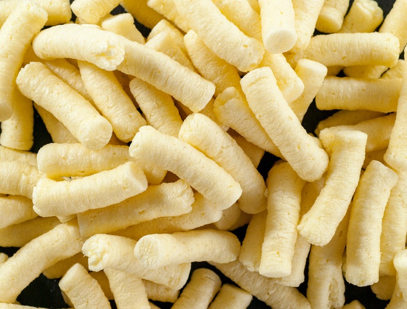 pufi, extrudált kukoricapehely snack, hozzátáplálás, penészgomba