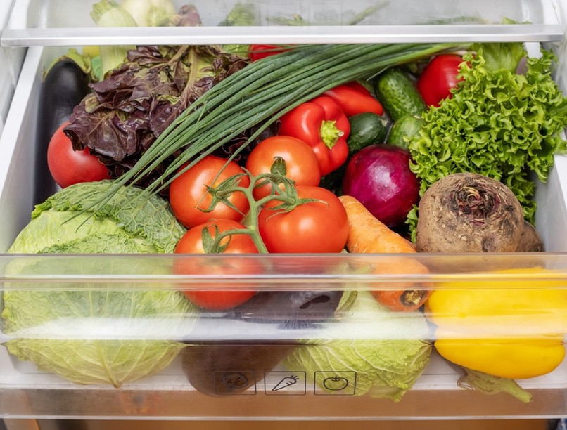 élelmiszer, tárolás, zöldség, gyümölcs, tápanyag, hűtőszekrény