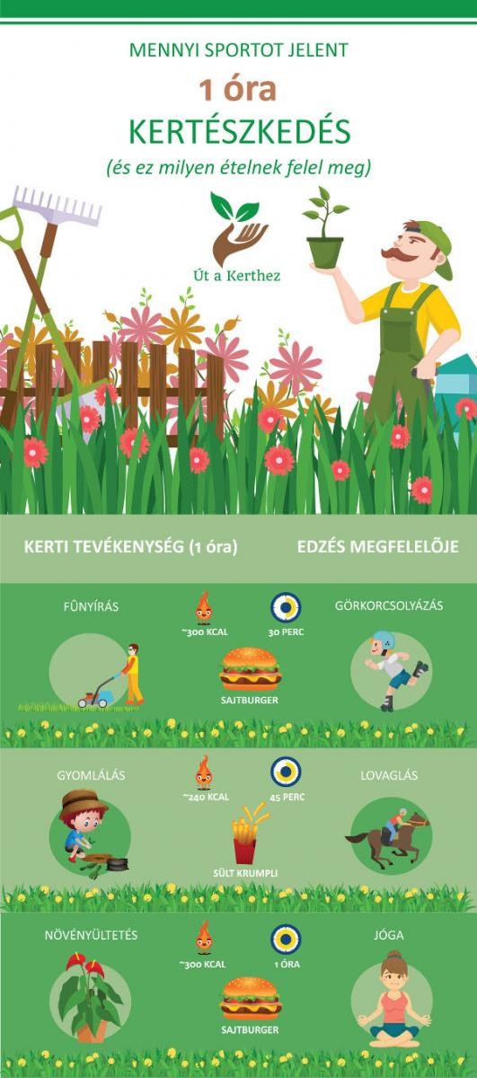 Ennyit fogyhat 1 óra kertészkedéssel - megéri gereblyét ragadni!