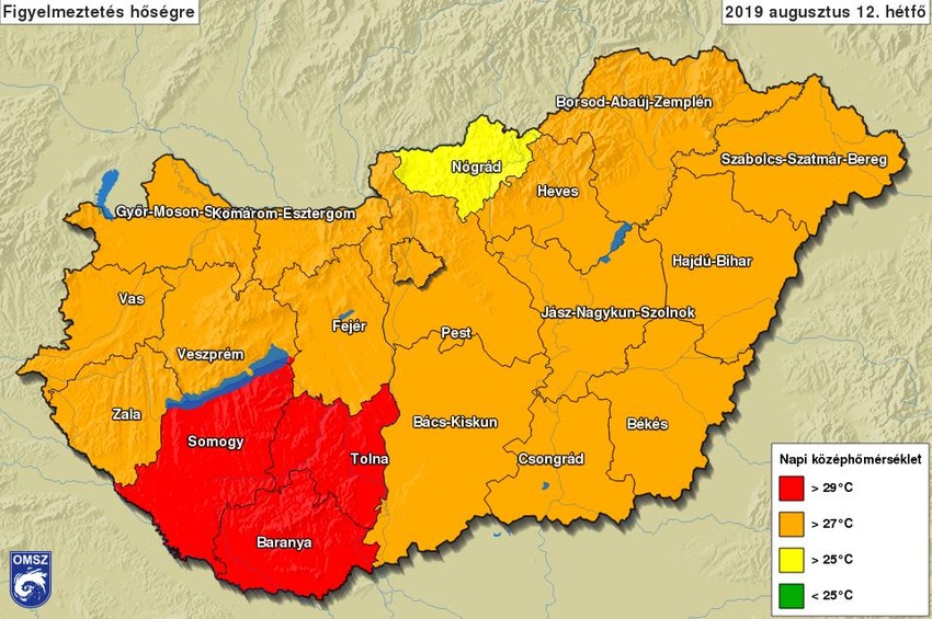 Dél-Dunántúl pirosba borul