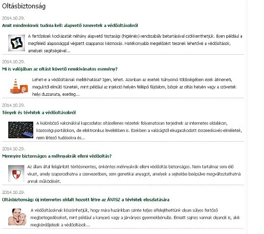 Oltásbiztonság: új oldalt hozott létre az ÁNTSZ a tévhitek eloszlatására