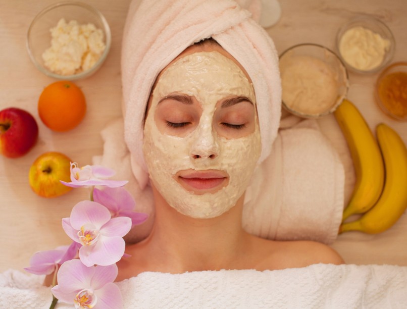 arcpakolás, étel, ünnep, karácsony, pihenés, arcápolás