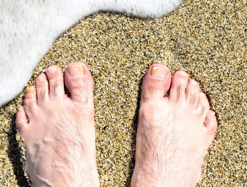 strand, lábgomba gombás, fertőzés, ellen