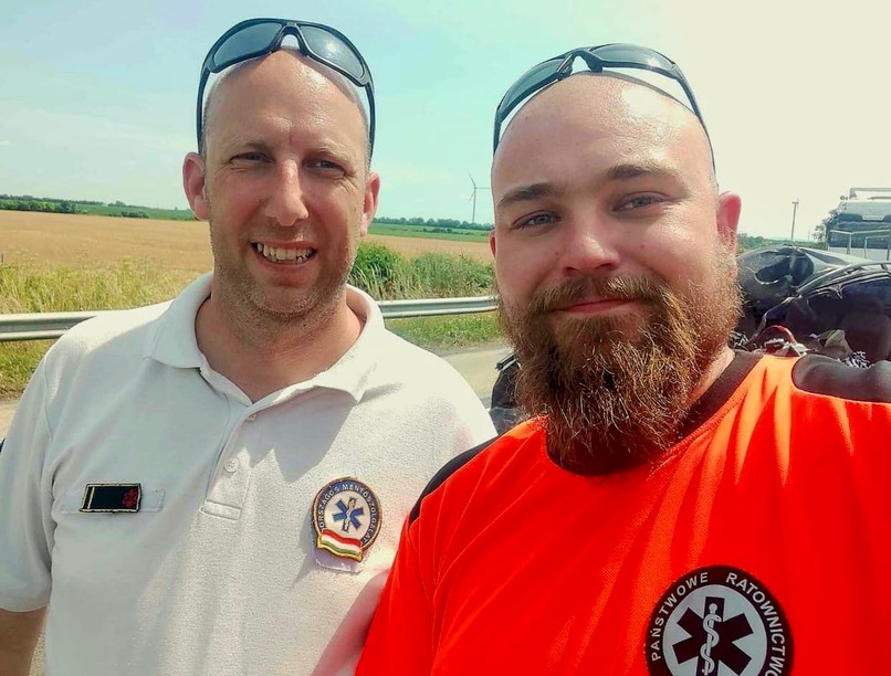 mentő, sürgősségi, lengyel, baleset