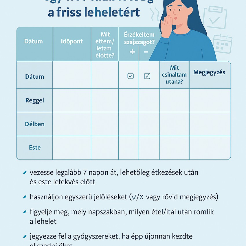 Szájszag-napló – egy hét tudatosság a friss leheletért