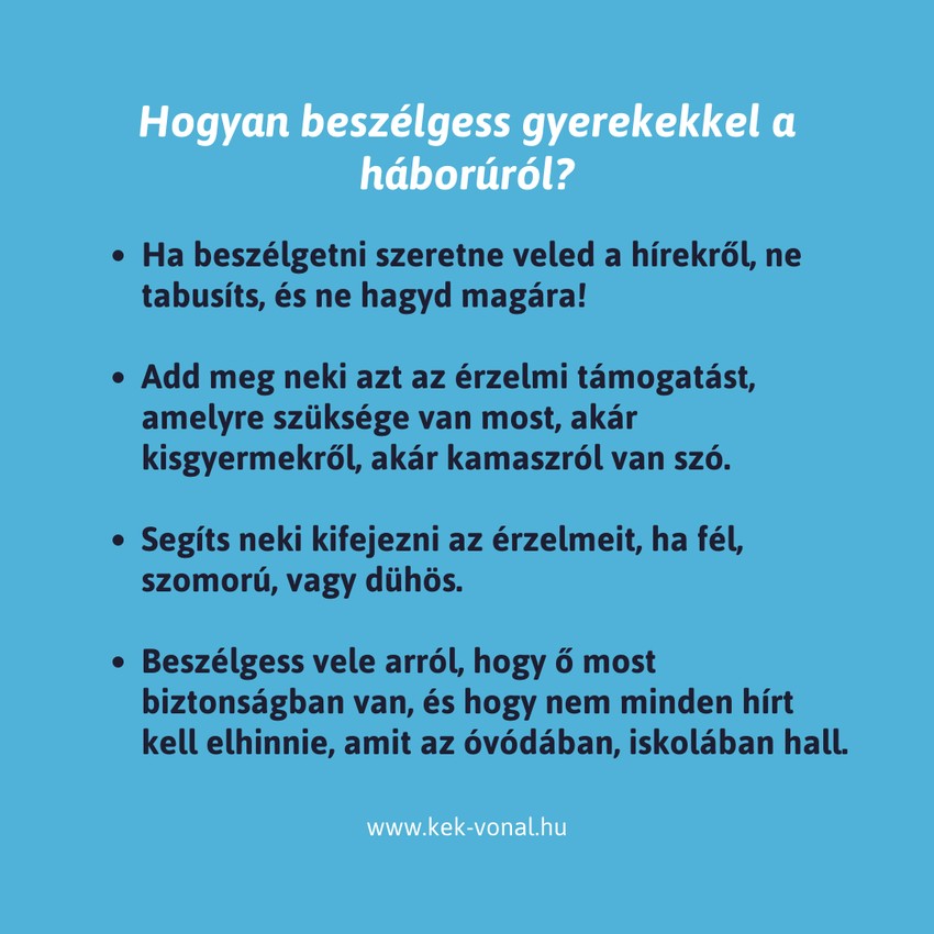 Fontos, hogy a gyerekekkel is beszéljünk a háborúról!
