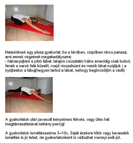 Gyógytorna derékfájás megszüntetésére