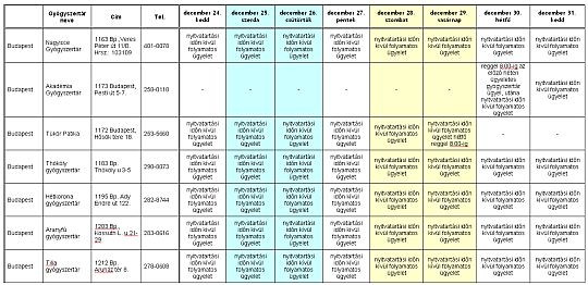 Senki ne maradjon gyógyszer nélkül az ünnepekre!