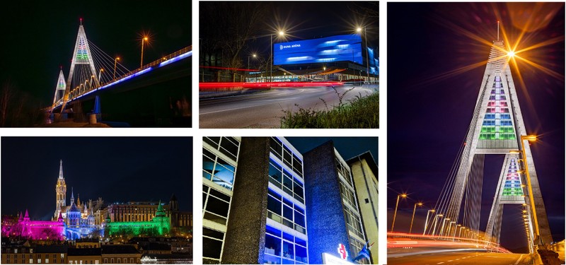 Reflektorfényben: ritka betegségek miatt úsznak fényárban Budapest nevezetességei