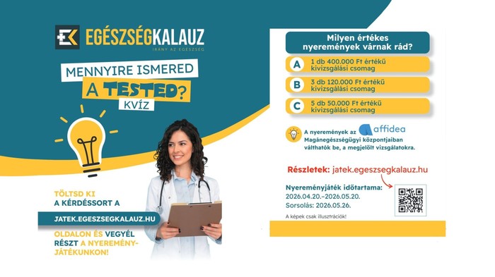 "Mennyire ismered a tested?" Indul a nyereményjáték – 400 000 Ft értékű fődíj várja! című cikk nyitóképe