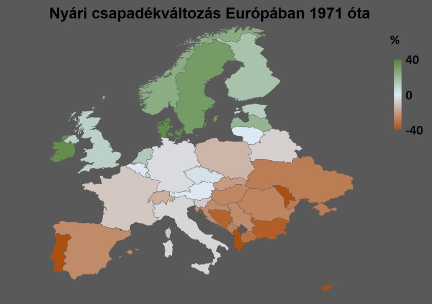 Egyre kevesebb a csapadék