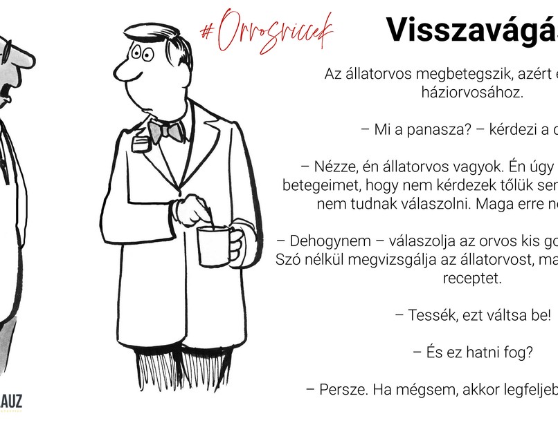 visszavágás orvos viccek humor nevetés