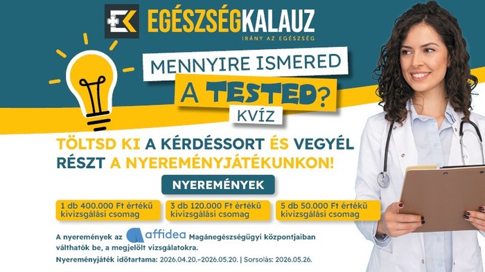 "Mennyire ismered a tested?" Indul a nyereményjáték – 400 000 Ft értékű fődíj várja! című cikk nyitóképe