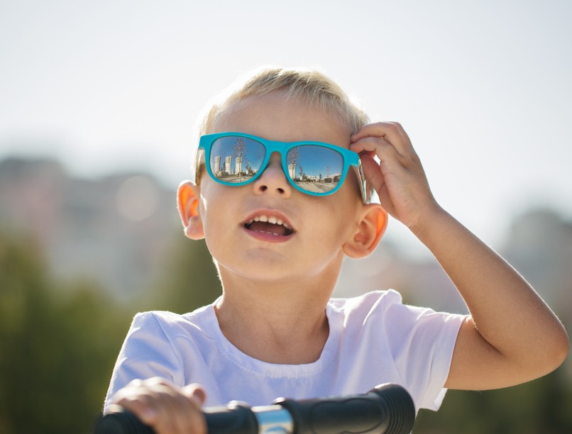 napszemüveg, gyerek, nyár, uv