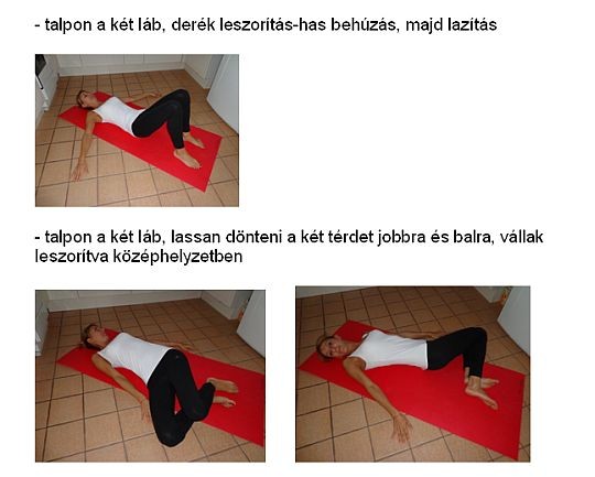 Gyógytorna derékfájás megszüntetésére