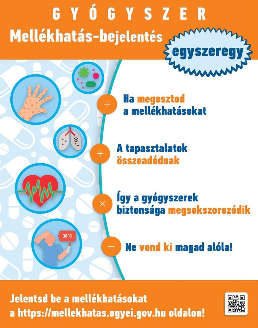 Köszönjük, hogy gondot fordítanak a mellékhatások jelentésére, ezáltal hozzájárulnak a gyógyszerek biztonságosabb használatához!
