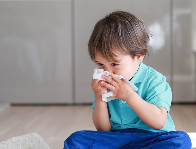 gyerek, orrfolyás, allergia, orrmandula