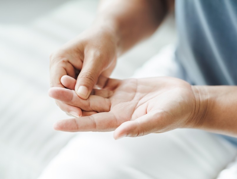 IPF, tüdőfibrózis, kéz, tenyér