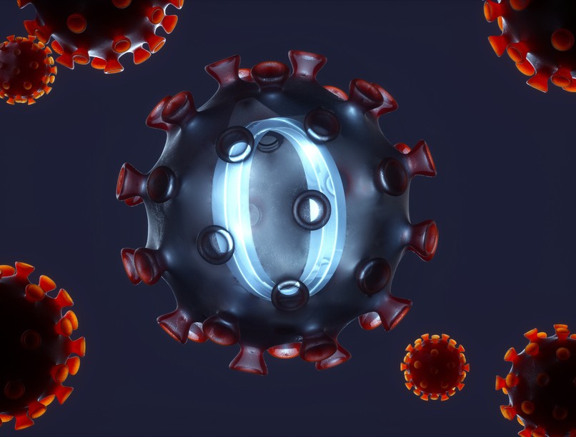 koronavírus, covid, fertőzés, omikron, rajz