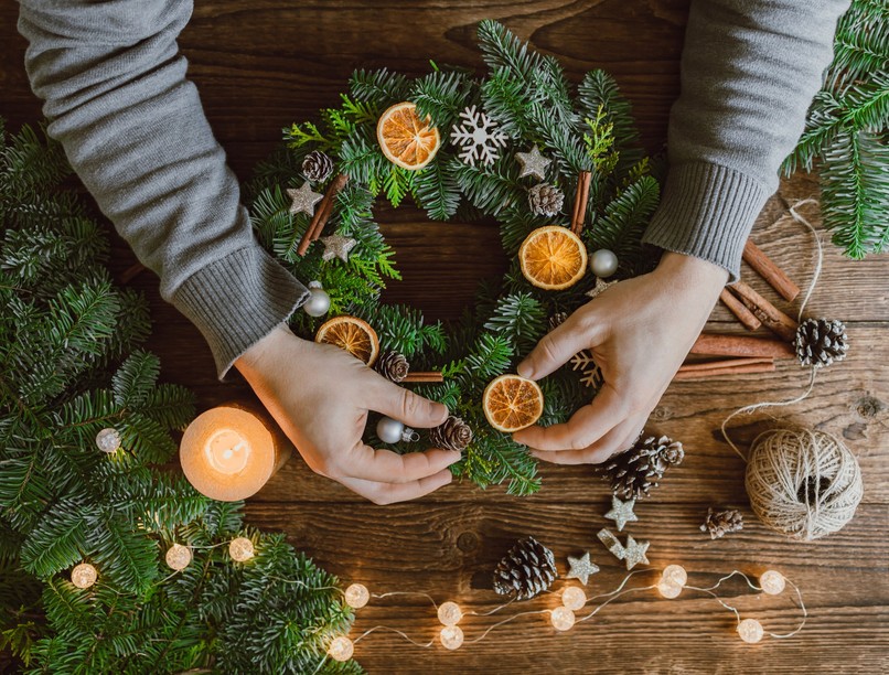 egyszerű, karácsonyi, dísz, diy