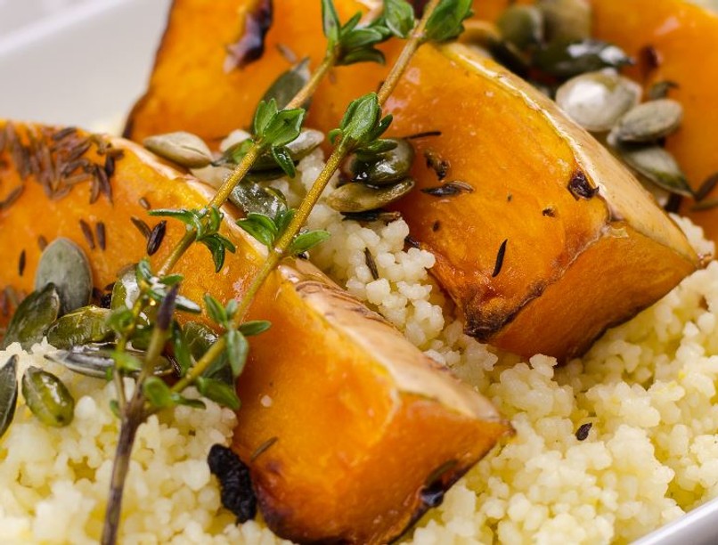 sütőtök, kuszkusz, recept, vegetáriánus