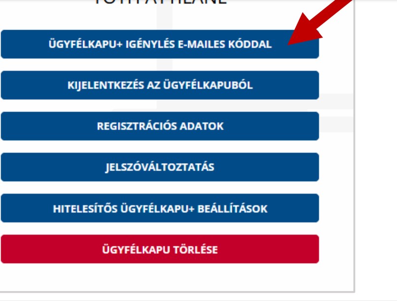 Ügyfélkapu regisztráció e-mail jóváhagyás
