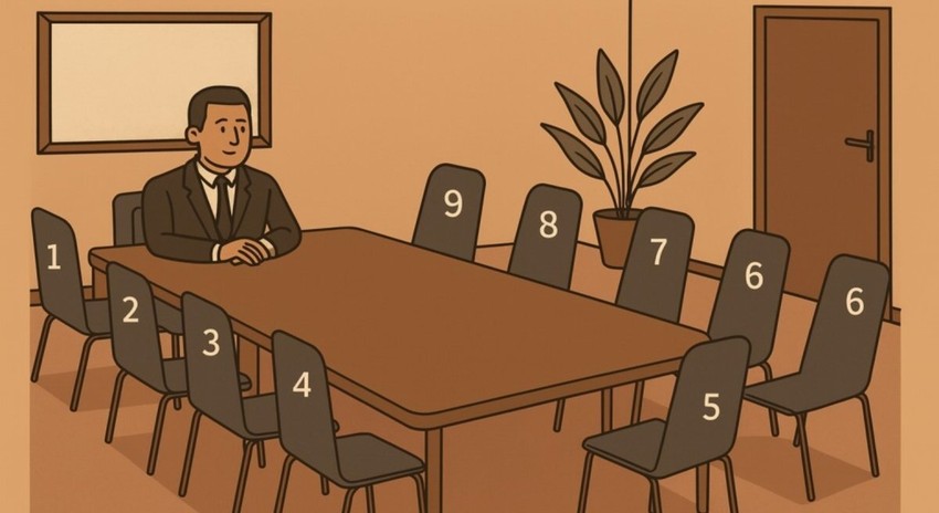A TikTokon is népszerű blogger egy fotót mutat, rajta egy férfit és kilenc, számozott széket egy tárgyalóteremben. A nézőknek csupán annyi a dolguk, hogy ösztönösen kiválasszanak egyet a székek közül. A videó – talán épp az egyszerűsége miatt – több mint 1,6 millió megtekintést ért el. A készítő szerint a választás sokat elárul arról, hogyan gondolkodunk, hogyan viselkedünk csapatban, és miként viszonyulunk másokhoz.