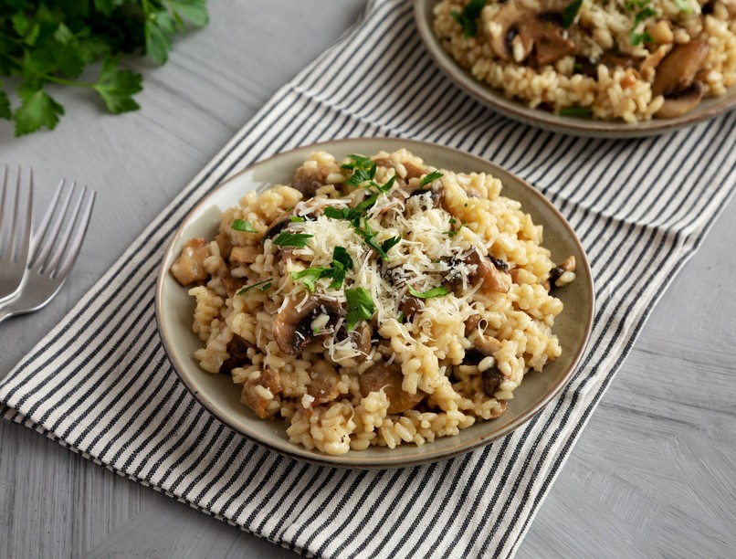 színes Krémes rizottó gombával